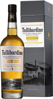 На фото изображение Tullibardine, Sovereign, gift box, 0.7 L (Туллибардин, Соверин, в подарочной коробке в бутылках объемом 0.7 литра)