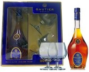 Gautier V.S.O.P., gift box with two glasses, 0.7 L