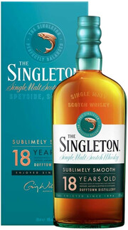 На фото изображение Singleton of Dufftown 18 Years Old, gift box, 0.7 L (Синглтон 18-летний, в подарочной упаковке в бутылках объемом 0.7 литра)