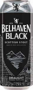 Лёгкое пиво Belhaven, Black Scottish Stout, in can, 0.44 л