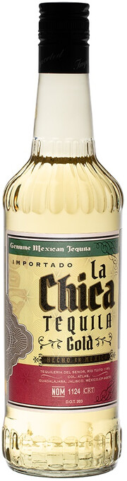 На фото изображение La Chica Gold, 0.7 L (Ла Чика Голд объемом 0.7 литра)