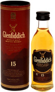 Glenfiddich 15 Years Old, in tube, 50 ml
