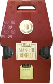 Винный набор Mastro Binelli Malvasia Semidolce, gift box with 2 glasses