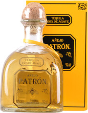 На фото изображение Patron Anejo, gift box, 0.75 L (Патрон Аньехо, в подарочной коробке объемом 0.75 литра)