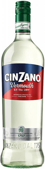 На фото изображение Cinzano Extra Dry, 1 L (Чинзано Экстра Драй объемом 1 литр)