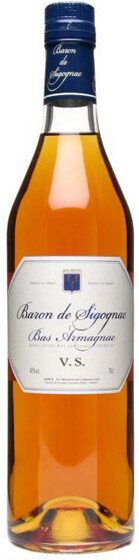 На фото изображение Baron de Sigognac VS, 0.7 L (Арманьяк Барон де Сигоньяк VS объемом 0.7 литра)