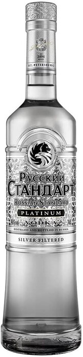 На фото изображение Русский Стандарт Платинум, объемом 1 литр (Russian Standard Platinum 1 L)