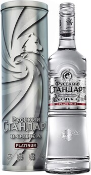 In the photo image Russian Standard Platinum, gift box, 3 L