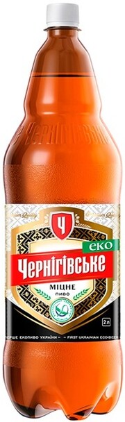 На фото изображение Черниговское Крепкое, ПЭТ, объемом 2 литра (Chernigivske Mіtsne, PET 2 L)