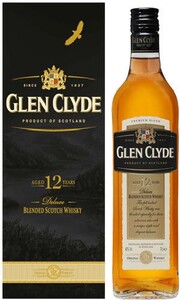 На фото изображение Glen Clyde 12 Years Old, gift box, 0.7 L (Глен Клайд 12-летний, в подарочной коробке в бутылках объемом 0.7 литра)