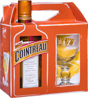 Лікер Cointreau, gift box with cocktail glass, 0.7 л