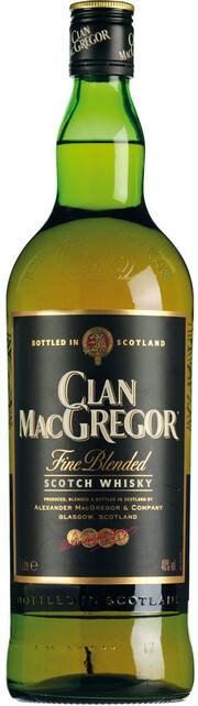 На фото изображение Clan MacGregor, 1 L (Клан Мак Грегор в бутылках объемом 1 литр)