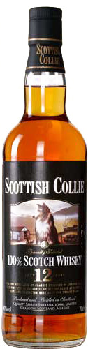 На фото изображение Scottish Collie 12 Years Old, 0.2 L (Скоттиш Колли 12 лет в маленьких бутылках объемом 0.2 литра)