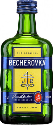 На фото изображение Becherovka, 0.05 L (Бехеровка объемом 0.05 литра)
