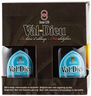 Val-Dieu Blonde, set of 3 bottles & glass, gift box