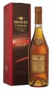 На фото изображение Menuet V.S.O.P., gift box, 0.7 L (Менуэт В.С.О.П. в коробке объемом 0.7 литра)
