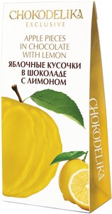 Chokodelika, Apple pieces in chocolate with lemon, gift box, 80 g
