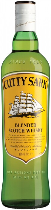 На фото изображение Cutty Sark, 0.7 L (Катти Сарк в бутылках объемом 0.7 литра)