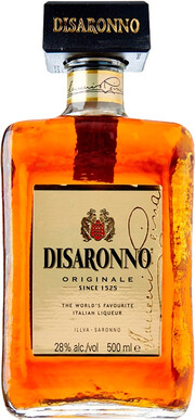 На фото изображение Disaronno Originale, 0.5 L (Дисаронно Ориджинале объемом 0.5 литра)