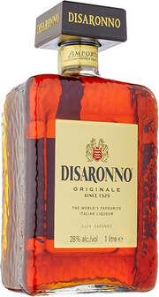 На фото изображение Disaronno Originale, 1 L (Дисаронно Ориджинале объемом 1 литр)