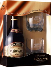 Brogans Irish Cream, gift box with 2 glasses, 0.7 л