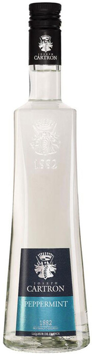 На фото изображение Joseph Cartron, Peppermint Blanc (white), 0.7 L (Джозеф Картрон, Пепперминт (Мята белая) объемом 0.7 литра)