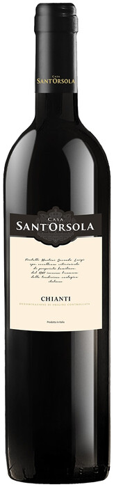 На фото изображение Fratelli Martini, SantOrsola Chianti DOCG, 0.75 L (СантОрсола Кьянти объемом 0.75 литра)