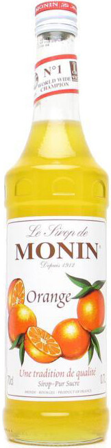 На фото изображение Monin Orange, 0.7 L (Монин Апельсин объемом 0.7 литра)
