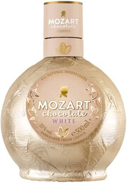 На фото изображение Mozart White Chocolate, 0.5 L (Моцарт Уайт, белый шоколад объемом 0.5 литра)