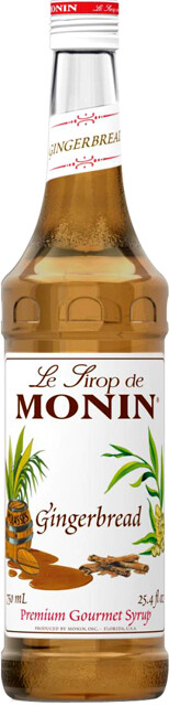 На фото изображение Monin Gingerbread, 0.7 L (Монин Имбирный пряник объемом 0.7 литра)