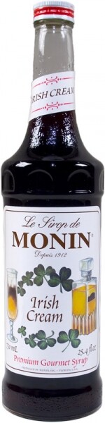 На фото изображение Monin Irish Cream, 1 L (Монин Ирландский ликер объемом 1 литр)