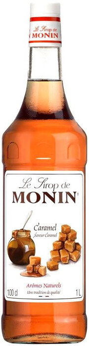 На фото изображение Monin, Caramel, 1 L (Монин, Карамель объемом 1 литр)