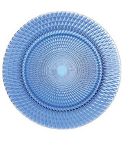Zafferano Veneziano, Glass Plate Blue, 330 mm