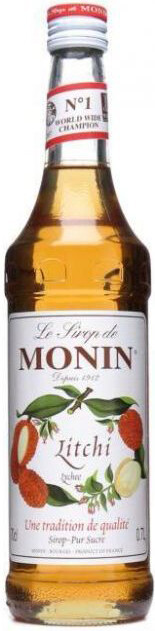In the photo image Monin Lychee, 0.7 L