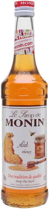 На фото изображение Monin Honey Sweetener, 0.7 L (Монин Медовый объемом 0.7 литра)