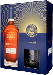 Metaxa 12*, gift box with 2 glasses, 0.7 л