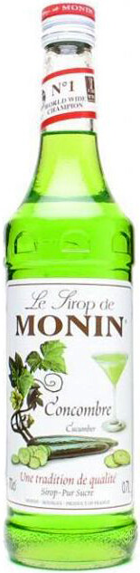 На фото изображение Monin, Cucumber, 0.7 L (Монин, Огуречный объемом 0.7 литра)