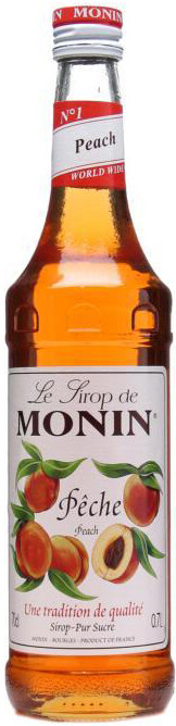 На фото изображение Monin Peach, 1 L (Монин Персик объемом 1 литр)