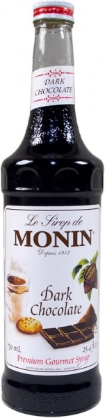 На фото изображение Monin Dark Chocolate, 1 L (Монин Темный шоколад объемом 1 литр)