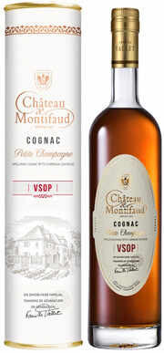 In the photo image Chateau de Montifaud VSOP, Fine Petite Champagne AOC, gift tube, 0.7 L