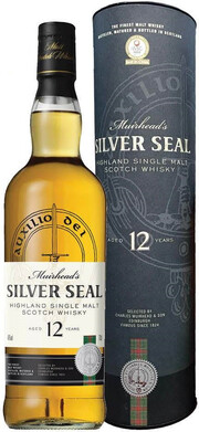 На фото изображение Muirheads Silver Seal 12 Years Old, gift tube, 0.7 L (Мюрхэдс Сильвер Сил 12-летний, в подарочной тубе в бутылках объемом 0.7 литра)
