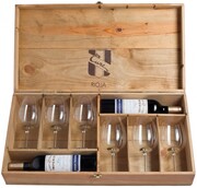 CVNE, Imperial Gran Reserva (2007, 2004), wooden box with 6 glasses