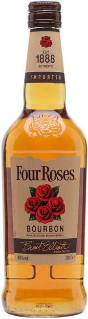 На фото изображение Four Roses, 0.7 L (Фо Роузес в бутылках объемом 0.7 литра)