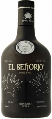 На фото изображение El Senorio Reposado Extra, Mezcal, 0.75 L (Эль Сеньорио Репосадо Экстра объемом 0.75 литра)