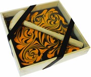 CHCO, Dark chocolate Designer Orange, in wooden box with a hammer