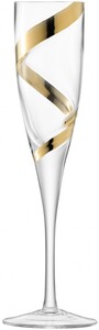 LSA International, Malika Grand Flute Gold Spiral, Set of 2 glasses, 225 мл