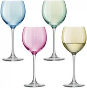 LSA International, Polka Wine Pastel Assorted, Set of 4 glasses, 400 мл