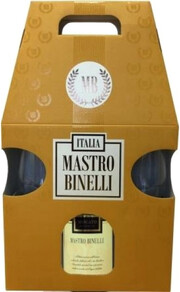 Mastro Binelli Moscato, gift box with 2 glasses