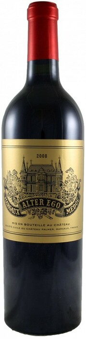 На фото изображение Alter Ego de Palmer, Margaux AOC, 2008, 0.75 L (Альтер Эго, 2008 объемом 0.75 литра)