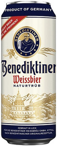 Benediktiner Weissbier, in can, 0.5 L